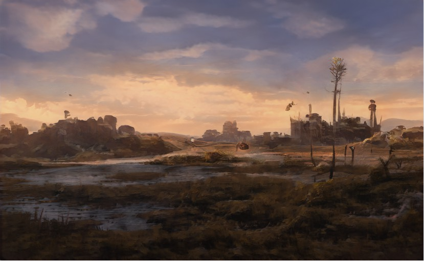 A ransacked village that sits outside of Heavens Reach Castle by about a day or two as Messengers of The Shadow circle above.